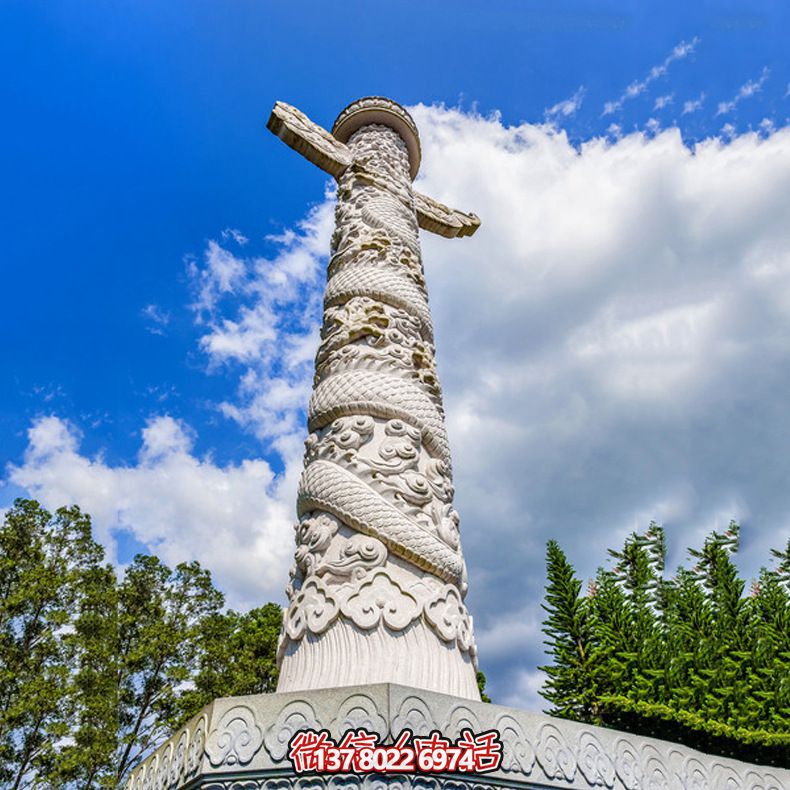 引領(lǐng)景觀潮流的華表龍紋石柱雕塑 引領(lǐng)景觀潮流的華表龍紋石柱雕塑