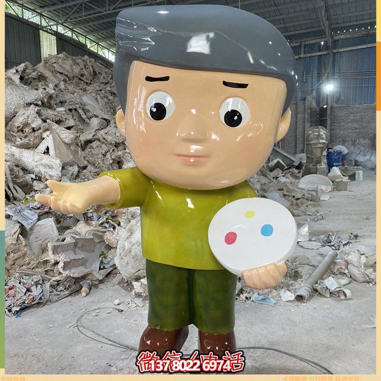 創意雕塑玻璃鋼彩繪卡通人物