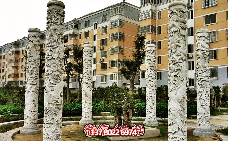 精美大理石浮雕龍柱,裝點(diǎn)小區(qū)花園 精美大理石浮雕龍柱,裝點(diǎn)小區(qū)花園