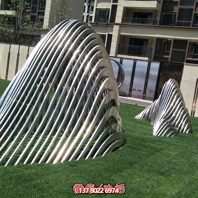 不銹鋼抽象景觀擺件，美化公園綠地戶外空間