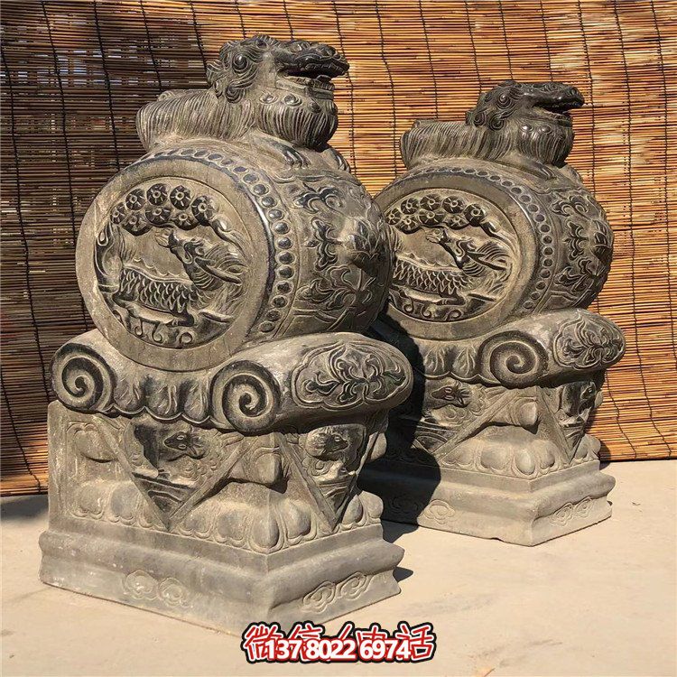 仿古石門墩，精致唯美