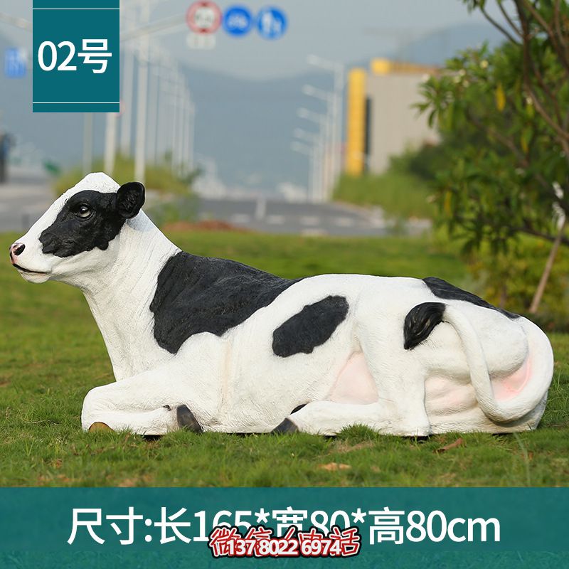 玻璃鋼牛雕塑，讓你的草坪只為休息