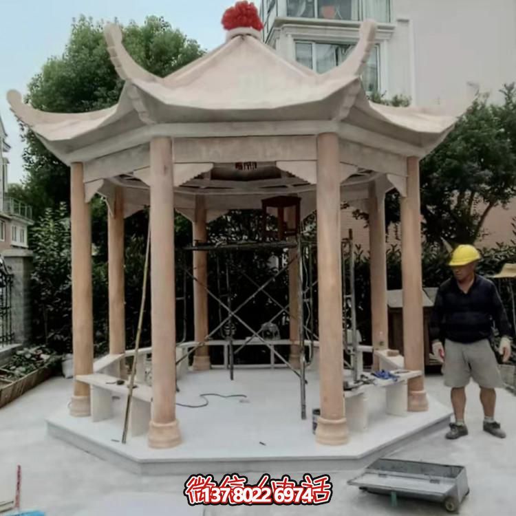 紅古涼亭，讓你在小區(qū)花園里享受晚霞美景