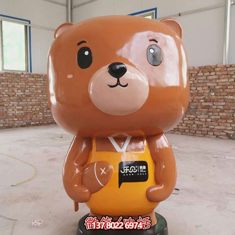 網(wǎng)紅小熊玻璃鋼雕塑，打造完美店鋪裝飾