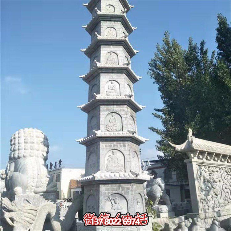 古典佛教雕塑藝術——精美青石舍利塔、石塔寺、佛塔