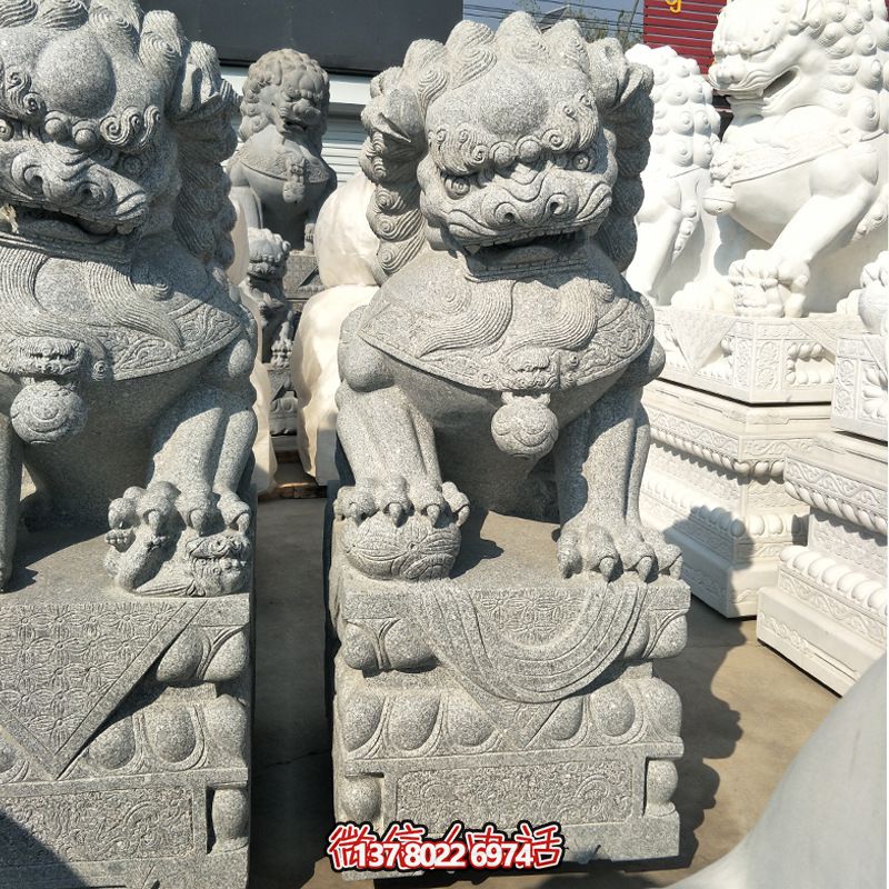 精美大理石獅子雕塑，裝點(diǎn)你的戶外庭院