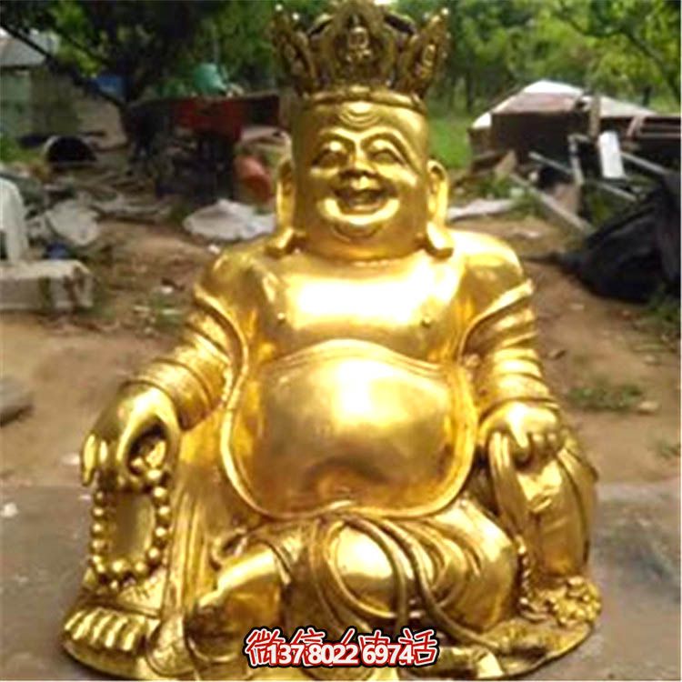戶外景觀大型噴金烤漆彌勒佛雕塑 戶外景觀大型噴金烤漆彌勒佛雕塑