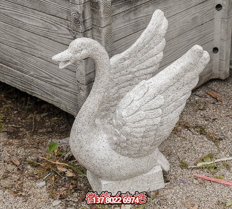 景觀公園花崗巖飛翔景觀天鵝雕塑 景觀公園花崗巖飛翔景觀天鵝雕塑