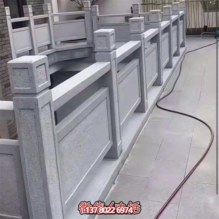 公園河道裝飾鏤空青石防護欄板雕塑