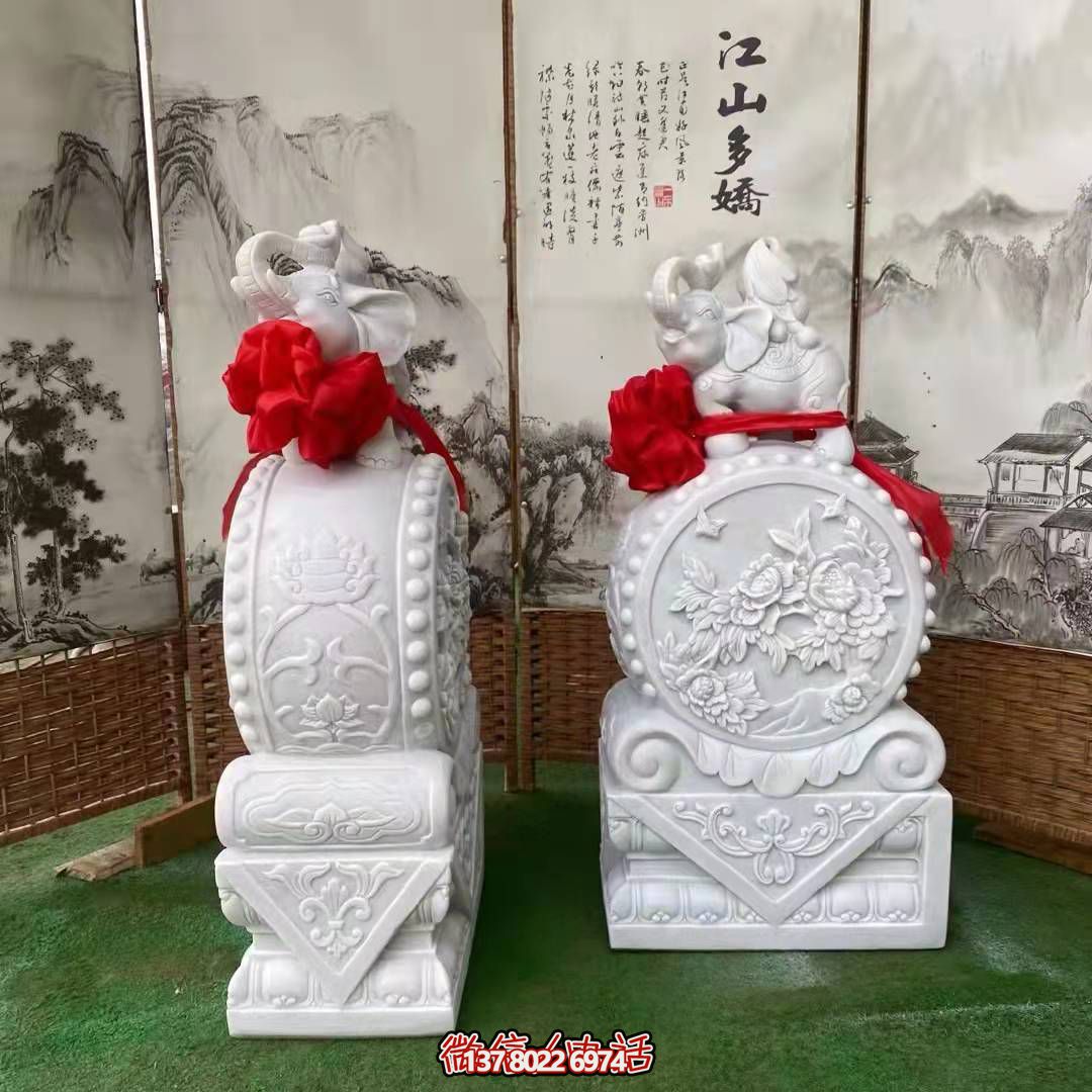 酒店別墅庭院門(mén)口石雕浮雕抱鼓石擺件雕塑 酒店別墅庭院門(mén)口石雕浮雕抱鼓石擺件雕塑