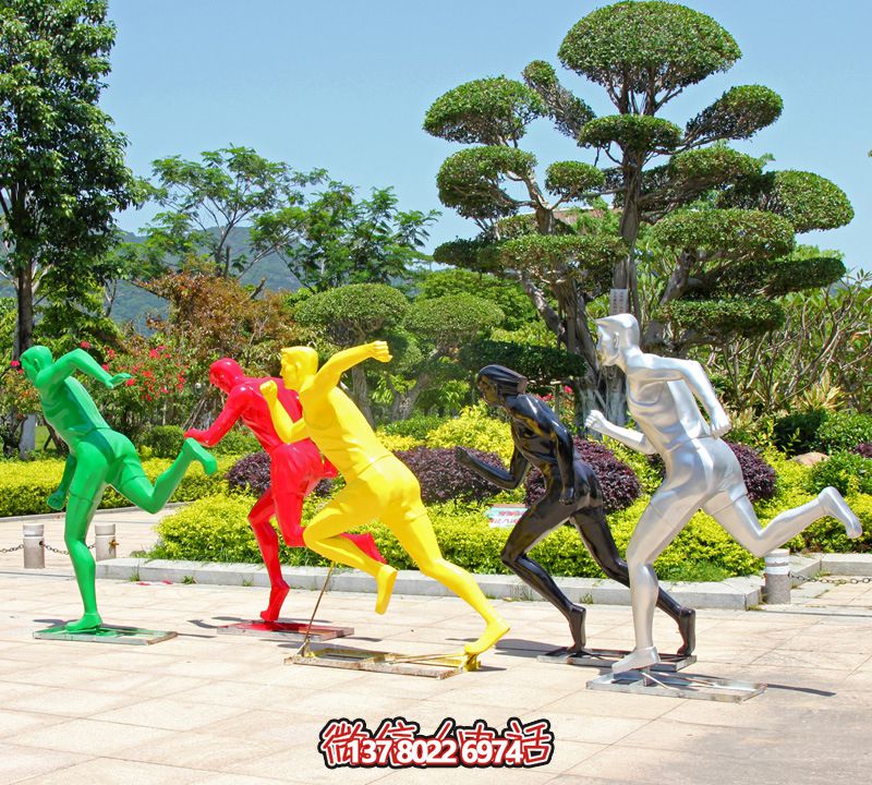 廣場(chǎng)戶(hù)外抽象跑步運(yùn)動(dòng)人物玻璃鋼雕塑 廣場(chǎng)戶(hù)外抽象跑步運(yùn)動(dòng)人物玻璃鋼雕塑