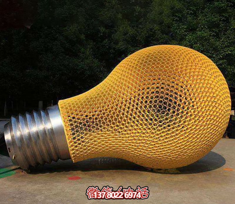 廣場不銹鋼鏤空燈泡雕塑 廣場不銹鋼鏤空燈泡雕塑