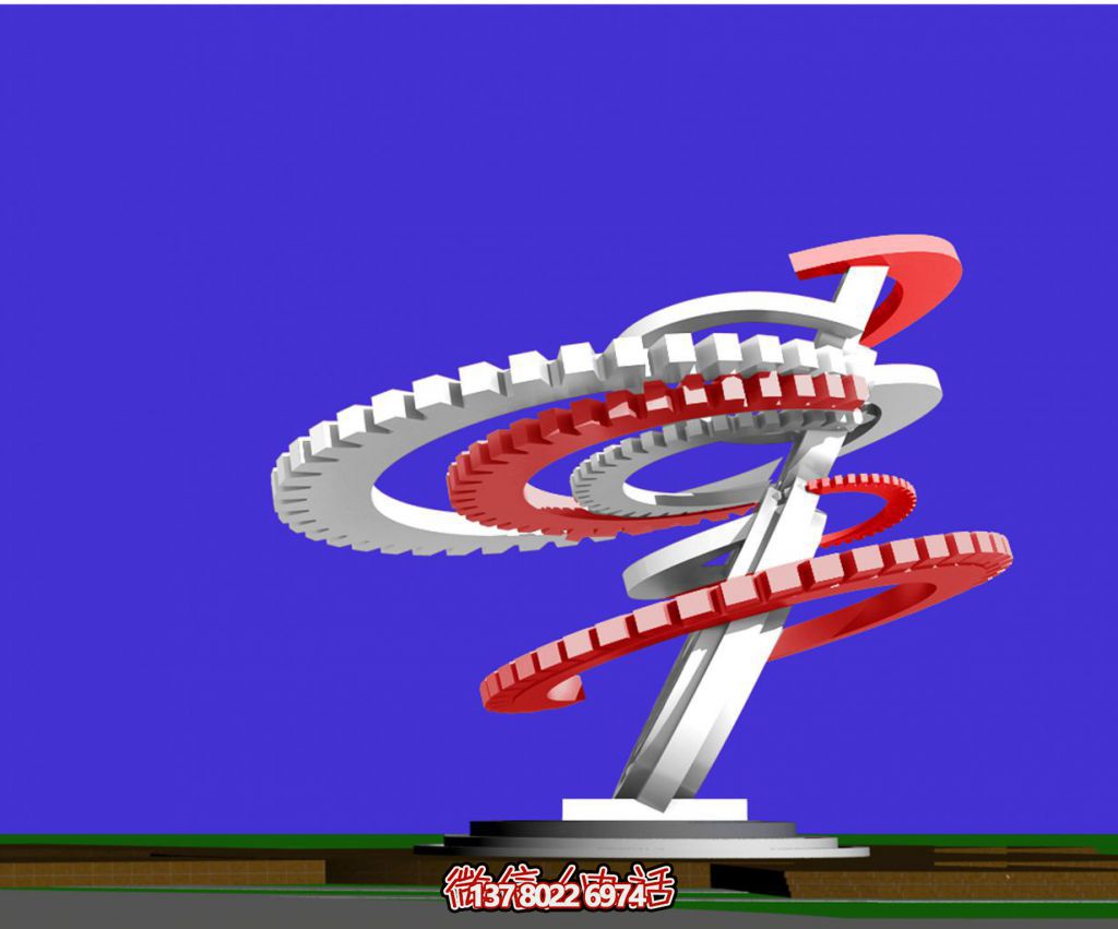 工業(yè)發(fā)展蒸蒸日上的大型不銹鋼雕塑