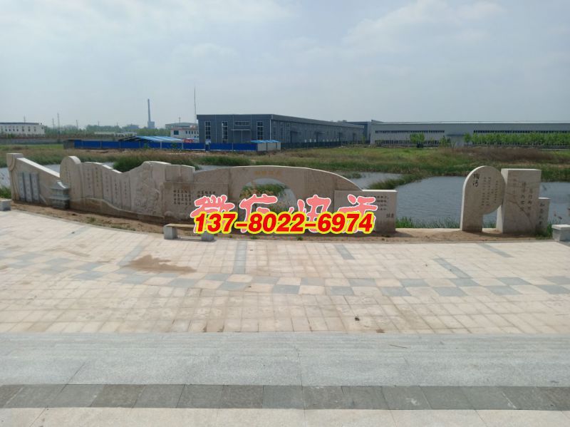 蘆葦湖景墻:半月臺四君子,長30米,高2 蘆葦湖景墻:半月臺四君子,長30米,高2