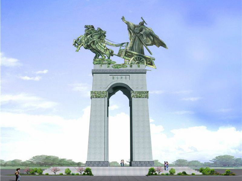 鍛銅漯河齊桓公雕塑 鍛銅漯河齊桓公雕塑